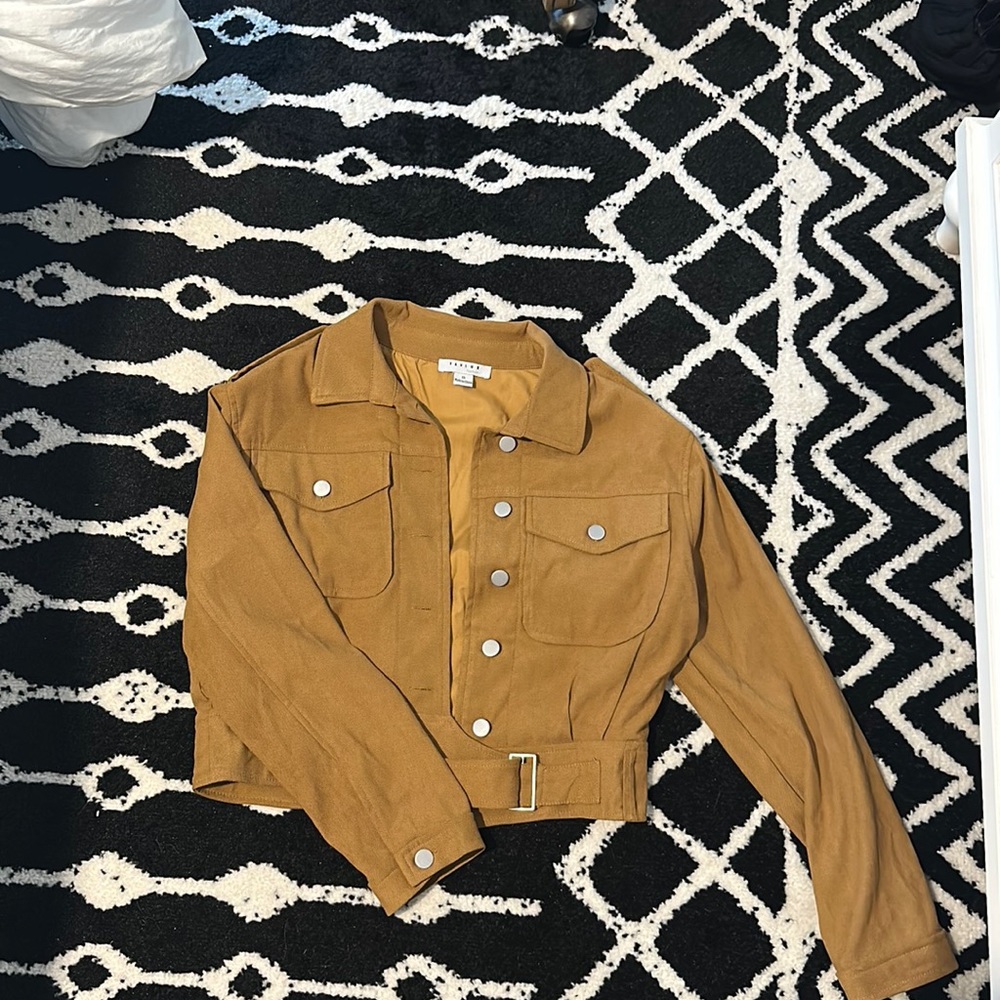 Favlux Fashion Belted Corduroy Jacket